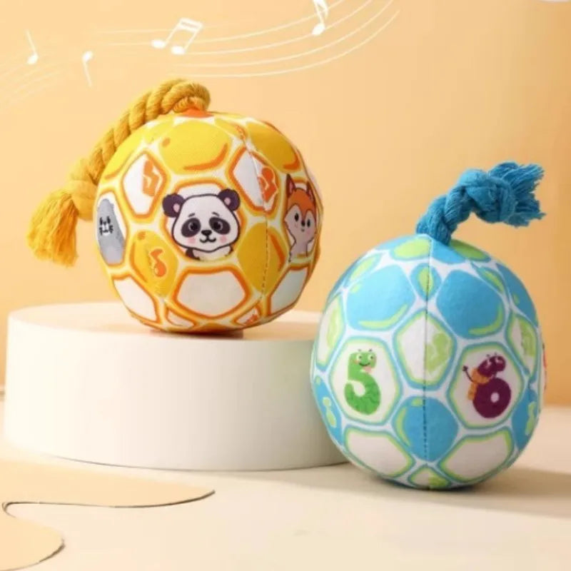 Pet toy chew ball molars bite-resistant rope bell sound plush pet puppy physical exertion boredom artifact