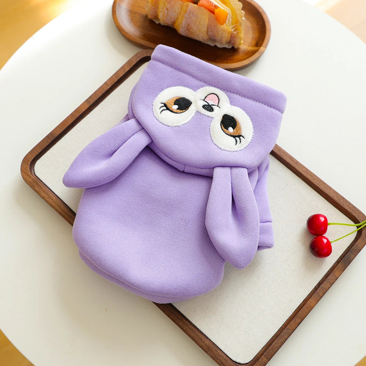 Purple Rabbit Three-dimensional Ears Pullover Sweater Pet Clothes Dog Cat Clothing Cute Cartoon Pullover