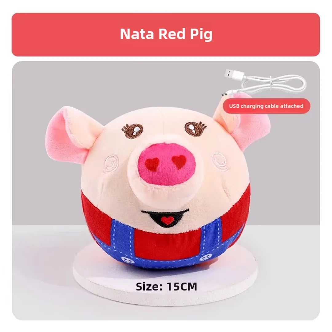 Interactive Electric Plush Jumping Ball – USB Rechargeable Dog Toy
