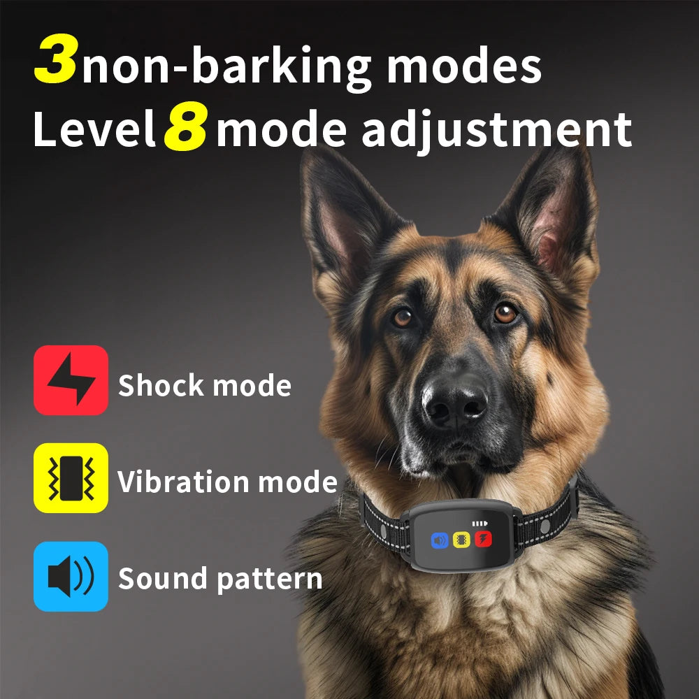 1000M Dog Training Collar Remote Control Rechargeable Electric Dog Anti Barking Collar LCD Color Screen Display Stop Bark Collar