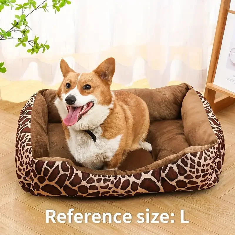 Corduroy Dogs Bed Dog Pet Accessories Plush Calming Sofa Bed Soft Cushion for Little Small Medium Cats Puppy Cama Perros Grandes