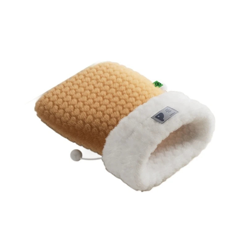 Cat Sleeping Bag Enclosed Upgraded With Tunnel Hole Plush Bunny Fur Cozy Cave For Cats And Kittens Bedroom Autumn Winter Gift