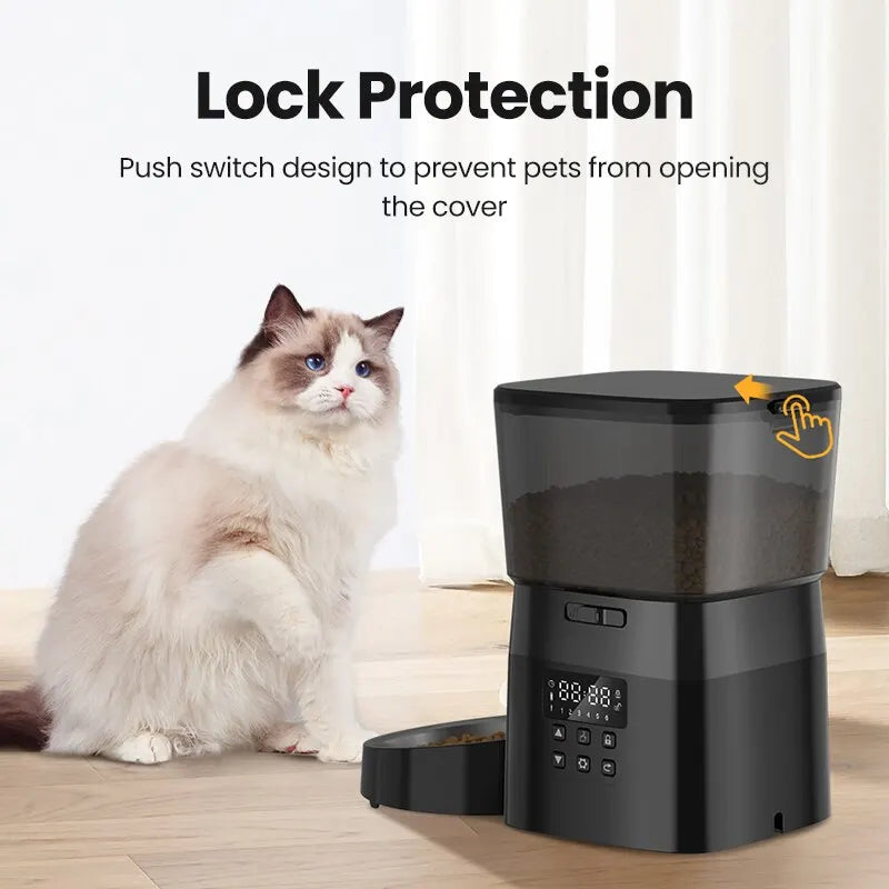 ROJECO Automatic Pet Feeder – Button Version