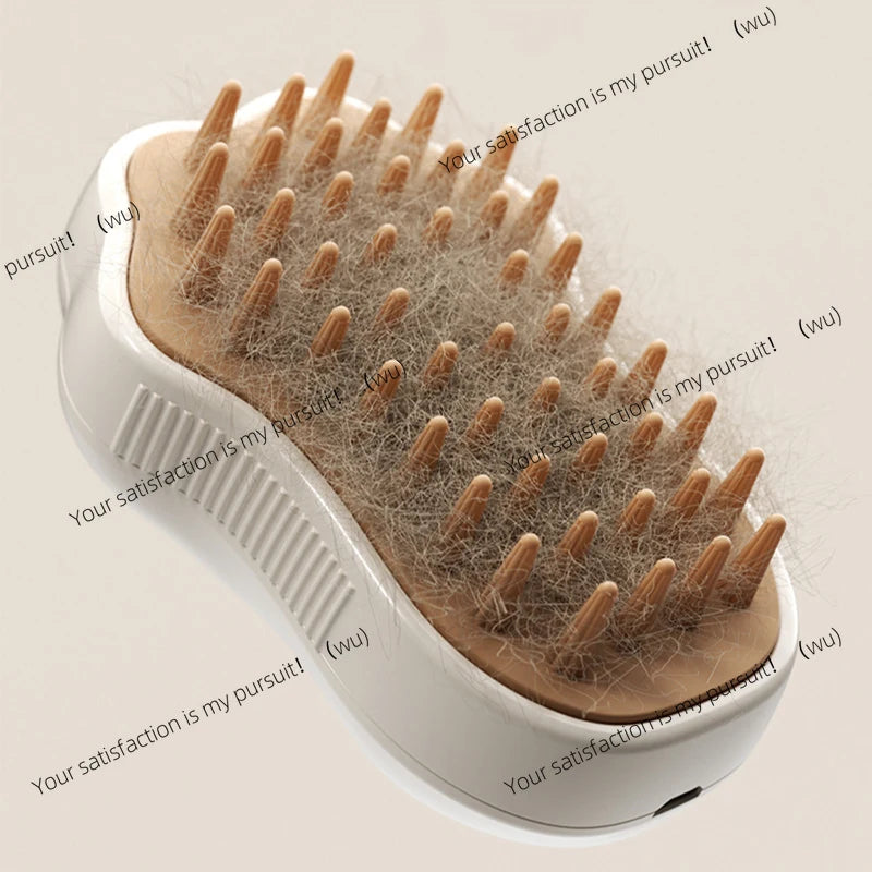 3 in 1 steam pet dog brush cat steam brush comb massage pet grooming tool
