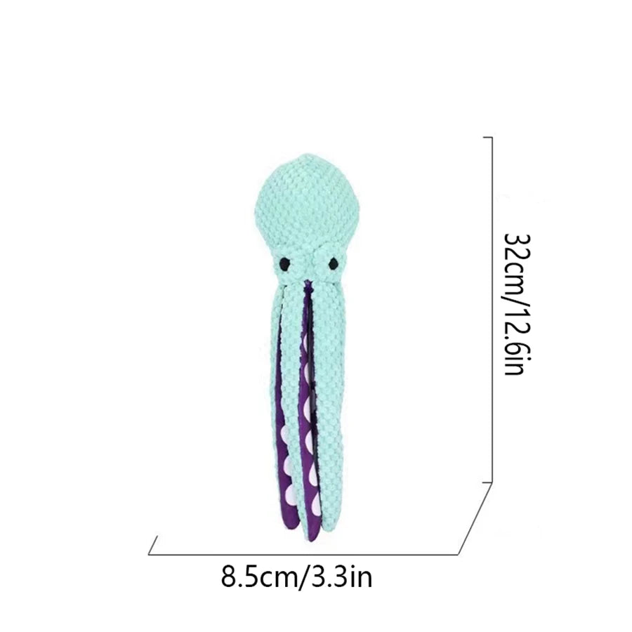 Dog Plush Octopus Interactive Toy