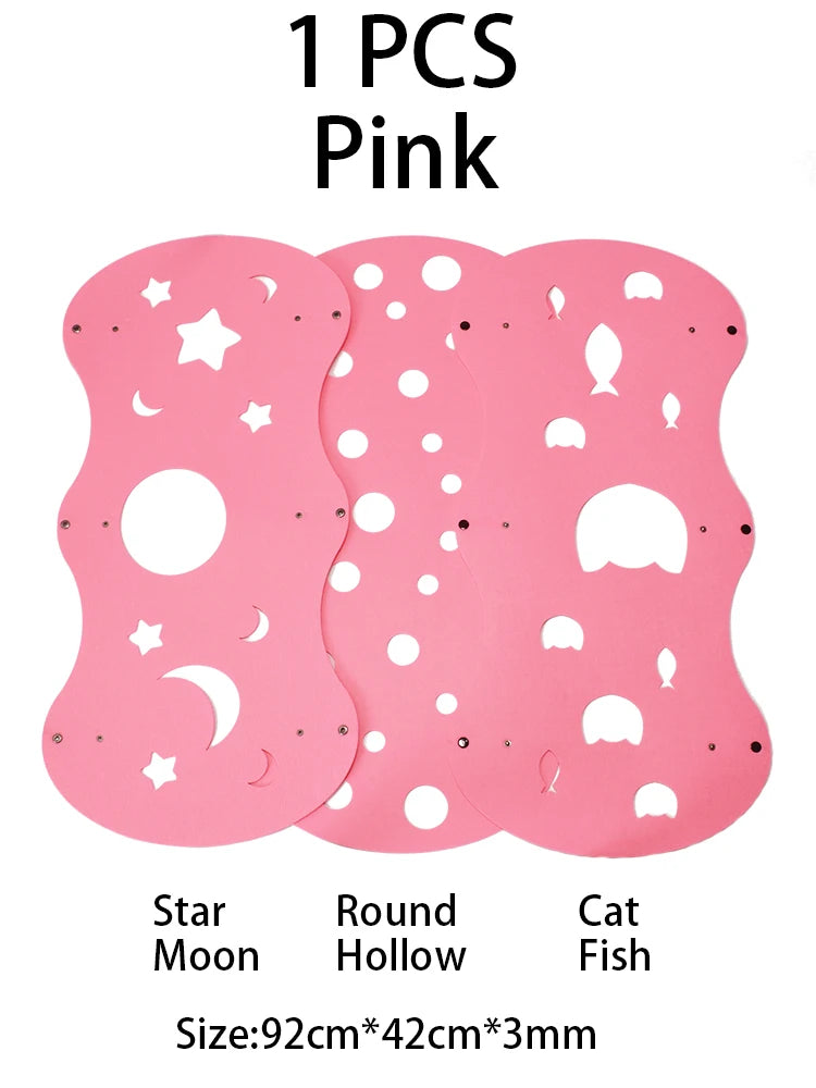 99 Shapes Splicing Cat Tunnel Felt Pom Nest Deformable Kitten Toy Collapsible Tube House DIY Interactive Pet Pusscat Beds Mats