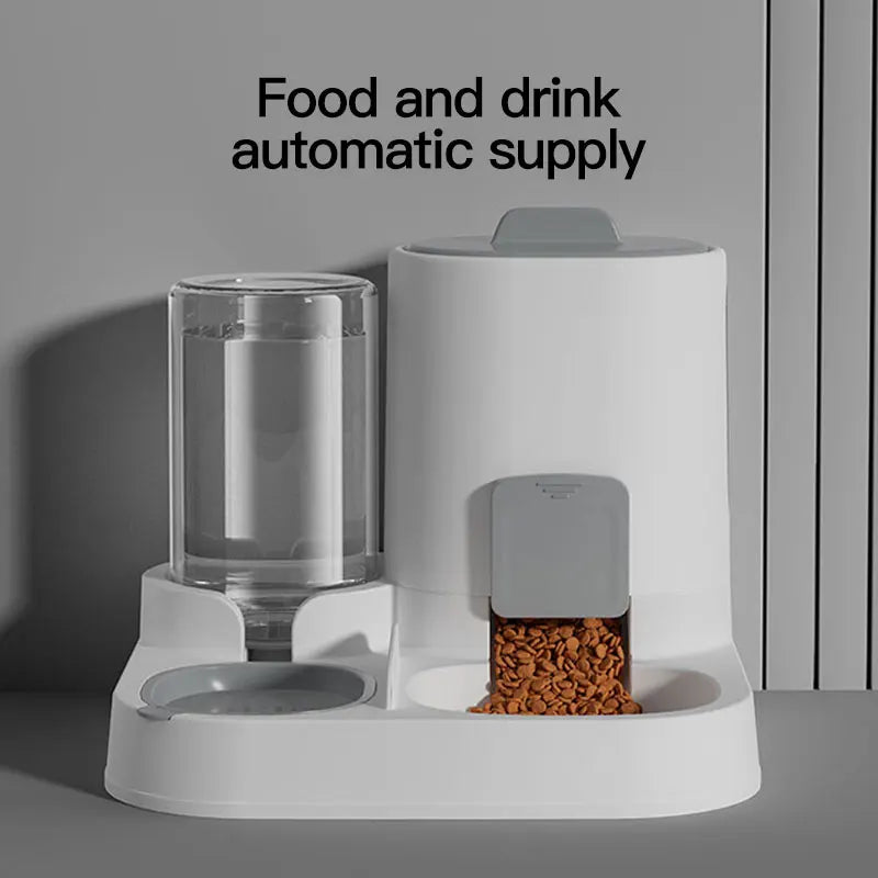 1-Pack Automatic Gravity-Fed Cat Water Dispenser & Feeder