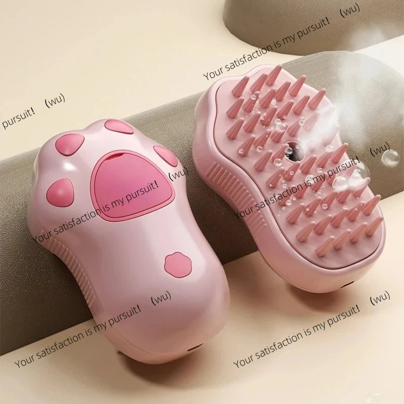 3 in 1 steam pet dog brush cat steam brush comb massage pet grooming tool