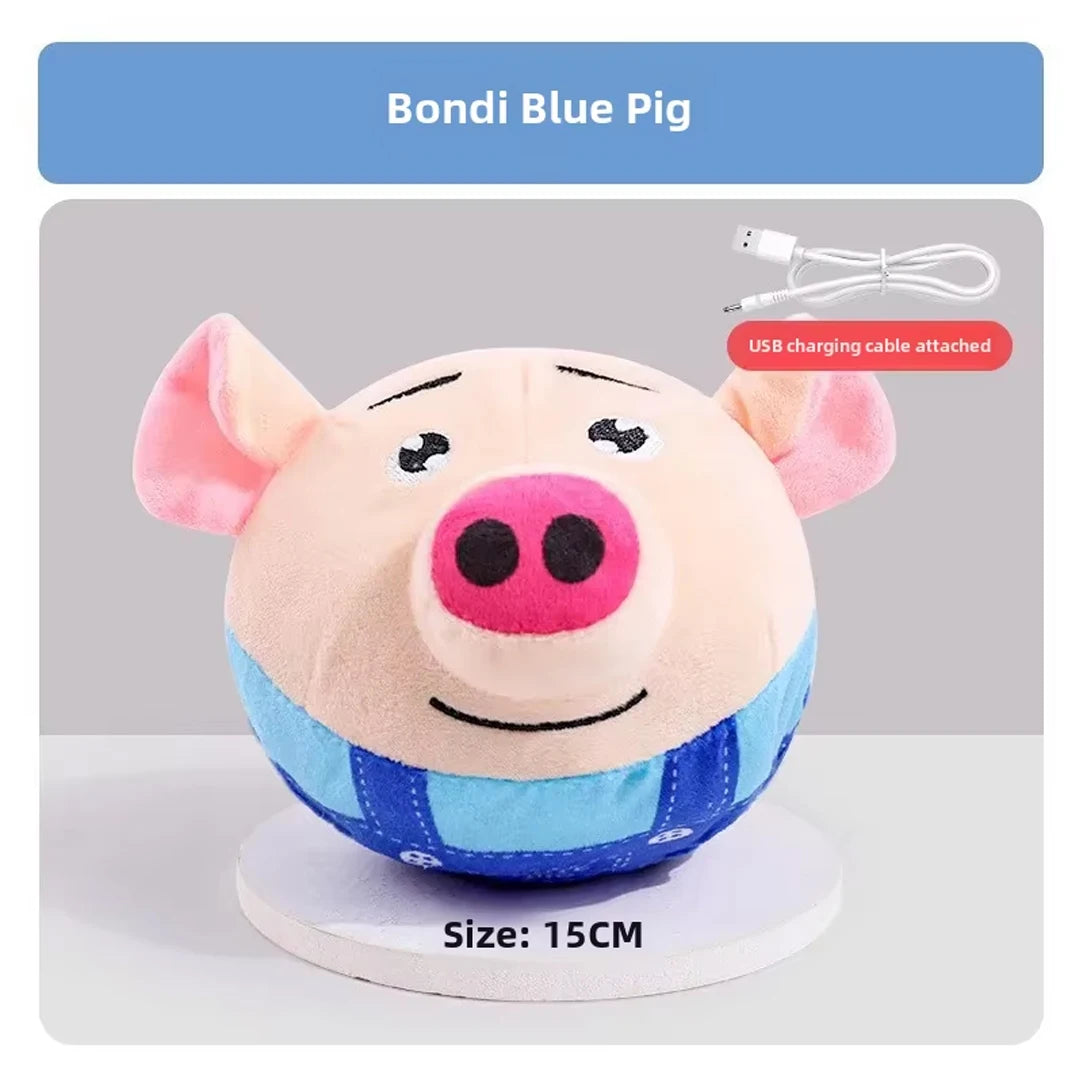 Interactive Electric Plush Jumping Ball – USB Rechargeable Dog Toy