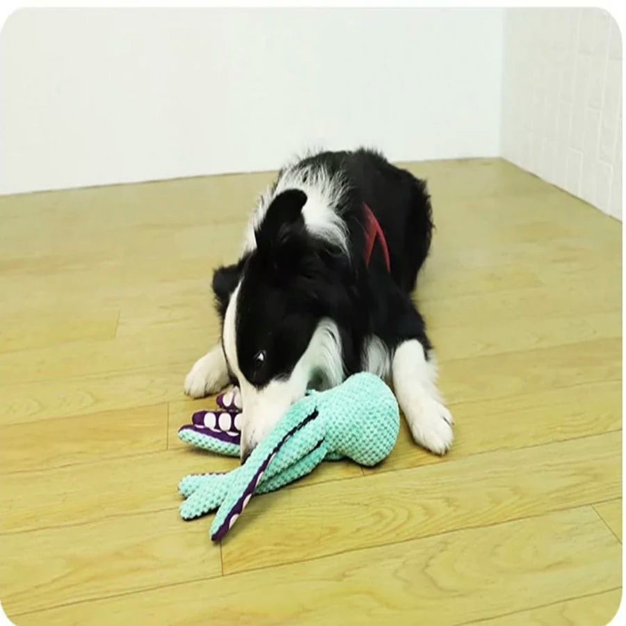 Dog Plush Octopus Interactive Toy