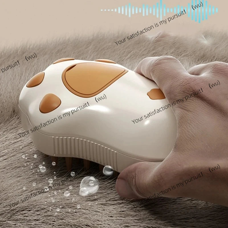 3 in 1 steam pet dog brush cat steam brush comb massage pet grooming tool