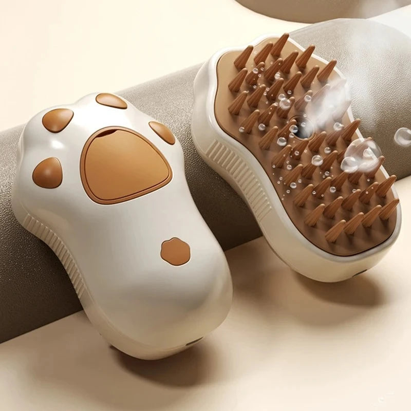 3 in 1 steam pet dog brush cat steam brush comb massage pet grooming tool