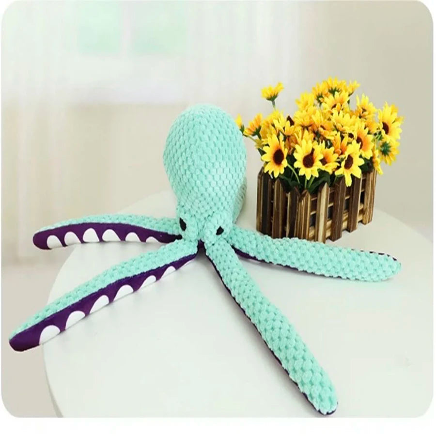 Dog Plush Octopus Interactive Toy