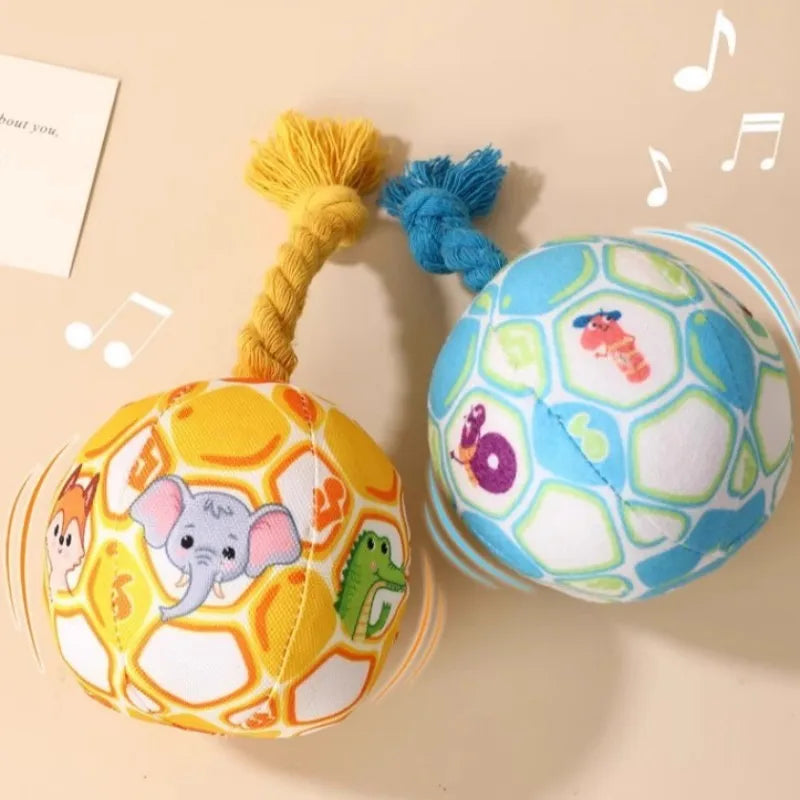Pet toy chew ball molars bite-resistant rope bell sound plush pet puppy physical exertion boredom artifact