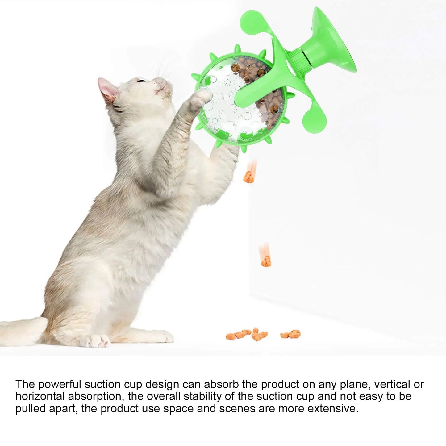 Slow Feeder Dog Cat Toy, Interactive Treat Dispenser with Rotatable Wheel for Puppy Kitten- IQ Training Mental Enrichment Puzzle