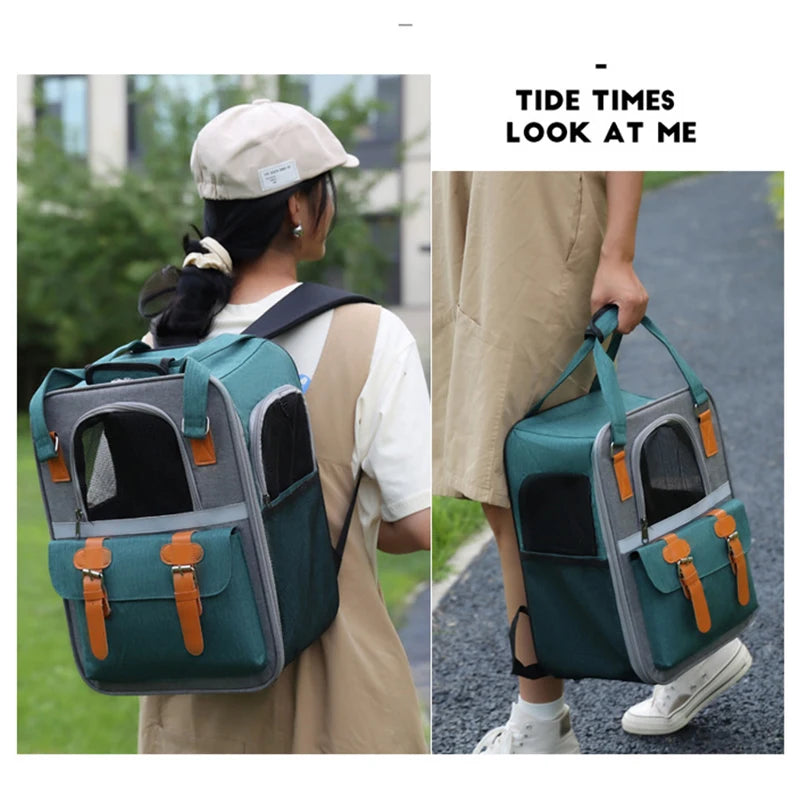 Three-Sided Breathable Cat Carrier Backpack