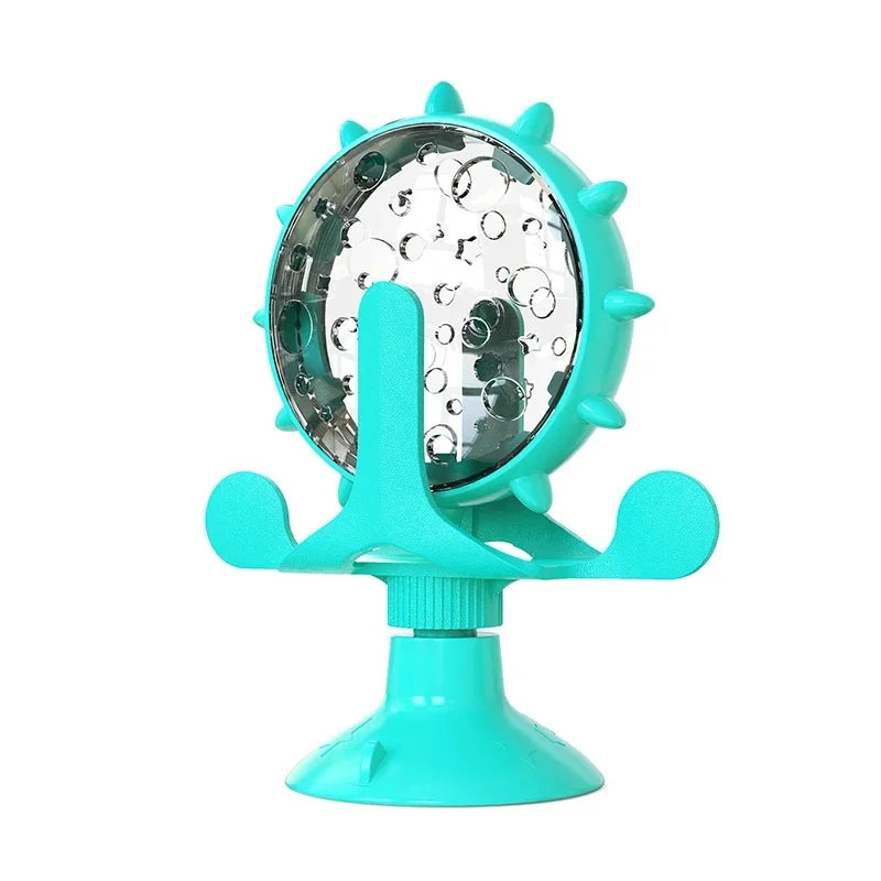 Slow Feeder Dog Cat Toy, Interactive Treat Dispenser with Rotatable Wheel for Puppy Kitten- IQ Training Mental Enrichment Puzzle