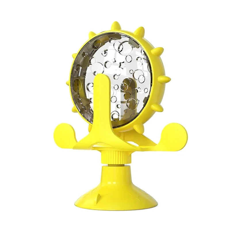 Slow Feeder Dog Cat Toy, Interactive Treat Dispenser with Rotatable Wheel for Puppy Kitten- IQ Training Mental Enrichment Puzzle