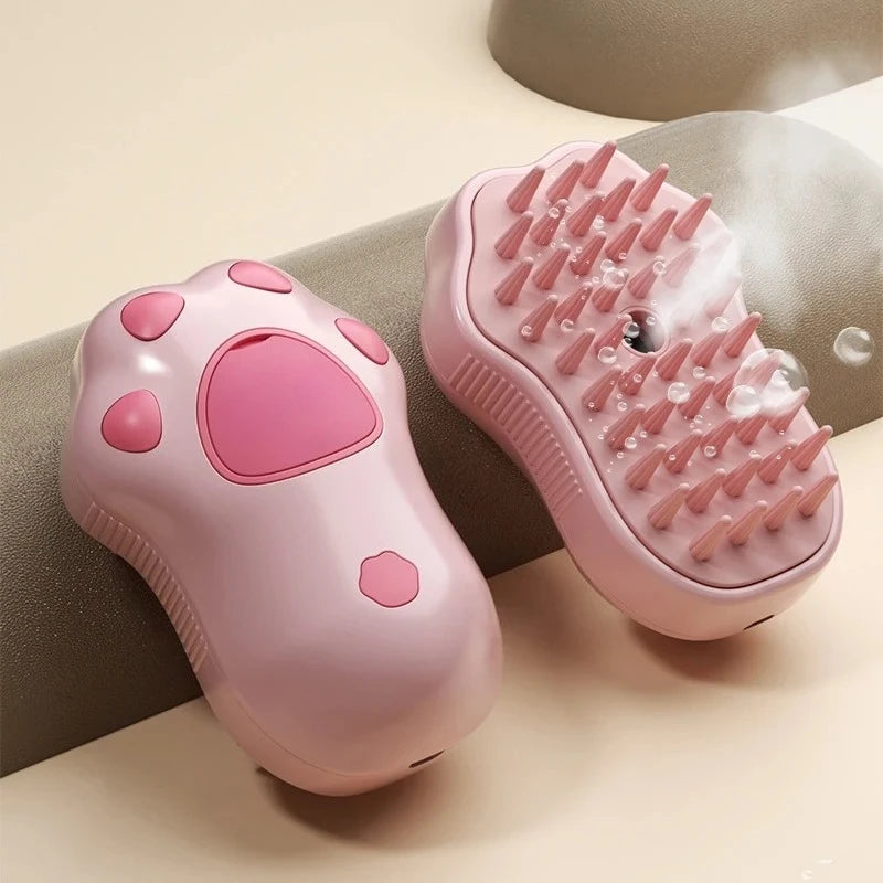 3 in 1 steam pet dog brush cat steam brush comb massage pet grooming tool
