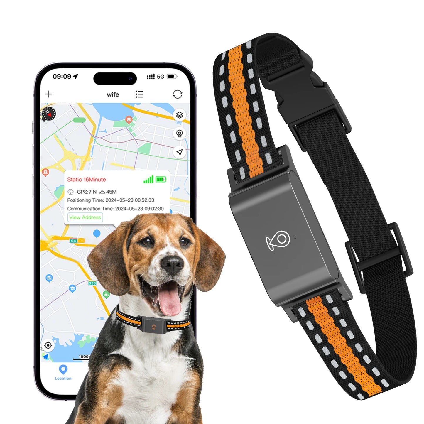IP67 Waterproof 4G GPS Pet Tracker Collar