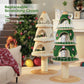 Christmas Cat Tree with 3 Cozy Condos, Sisal Scratching Post, Multi-Level Cat Tower, Cat House Bed for Indoor, Cat Furniture