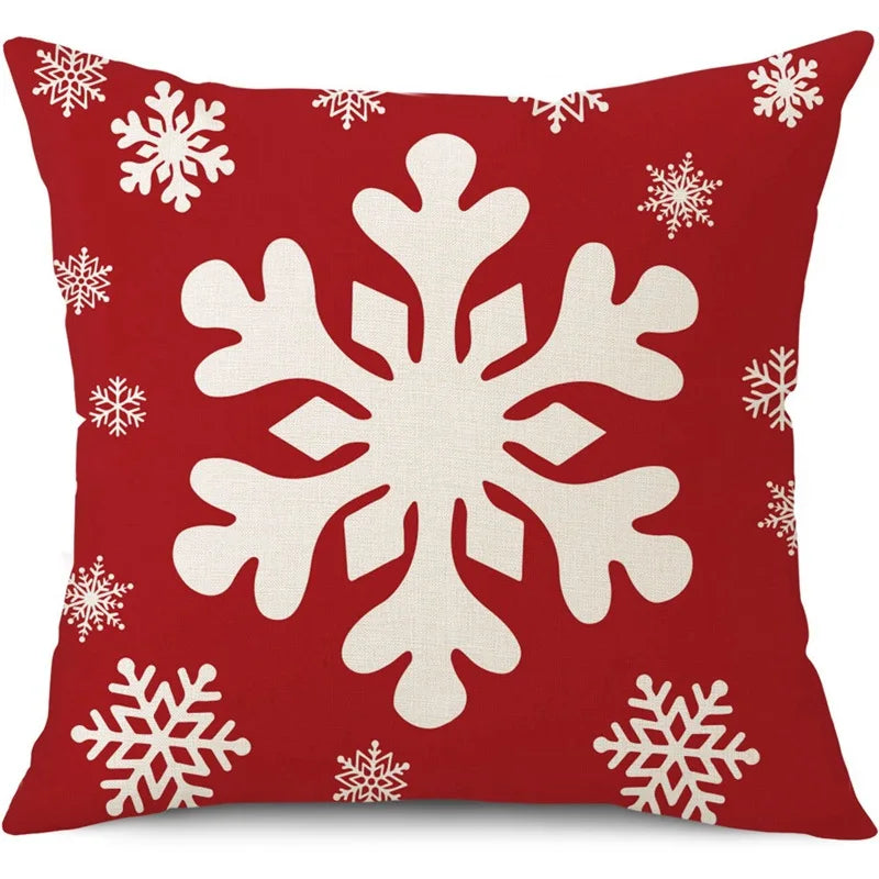 45cm Merry Christmas Cushion Cover Pillowcase 2024 Christmas Decorations for Home Ornament Happy New Year Christmas Decor 2025