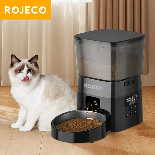 ROJECO Automatic Pet Feeder – Button Version
