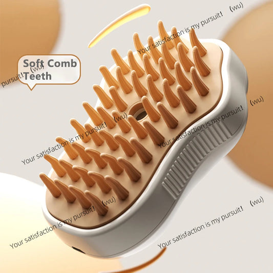 3 in 1 steam pet dog brush cat steam brush comb massage pet grooming tool