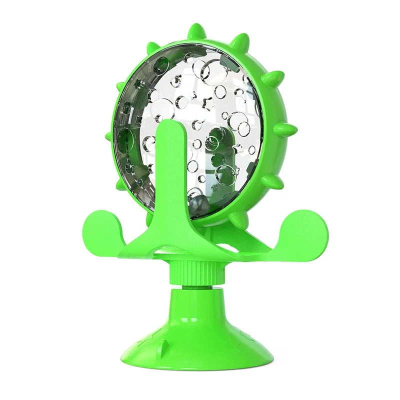 Slow Feeder Dog Cat Toy, Interactive Treat Dispenser with Rotatable Wheel for Puppy Kitten- IQ Training Mental Enrichment Puzzle