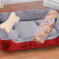 Pet Cat Dog Bed Cozy Square Plush Kennel Puppy Sofa Bed Cushion Pet Product Accessories For Small Medium Animal Doghouse