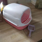 Semi-Enclosed Splashproof Cat Litter Box Tray