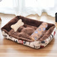 Pet Cat Dog Bed Cozy Square Plush Kennel Puppy Sofa Bed Cushion Pet Product Accessories For Small Medium Animal Doghouse