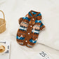Boho Chic Dog Clothes Cat Winter Wear, Traditional Pattern Vest with Back Opening, Cozy Two-Legs Pet Sweater
