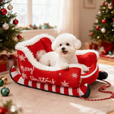 Christmas Cat House Winter Warm Pet Nest Washable Detachable Dog Cat Warm Sleeper Nest Suitable Christmas Day Style Pet Supplies