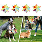 Funny Rainbow Plush Flying Saucer Dog Toys Outdoor Interactive Training Games Chew Toy Pets Flying Discs Toys with Bells