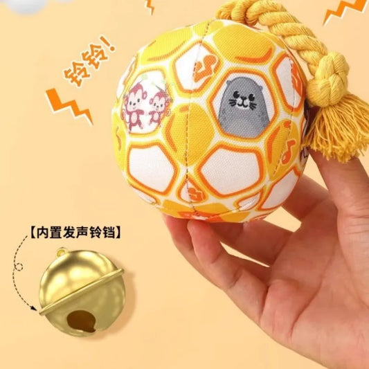 Pet toy chew ball molars bite-resistant rope bell sound plush pet puppy physical exertion boredom artifact