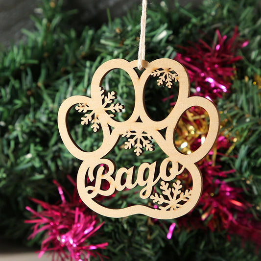 1pc Custom Pets Christmas Tree Baubles Christmas Tree Decor Personalized Ornament Laser Cut Pets Names Christmas Custom Gift Tag