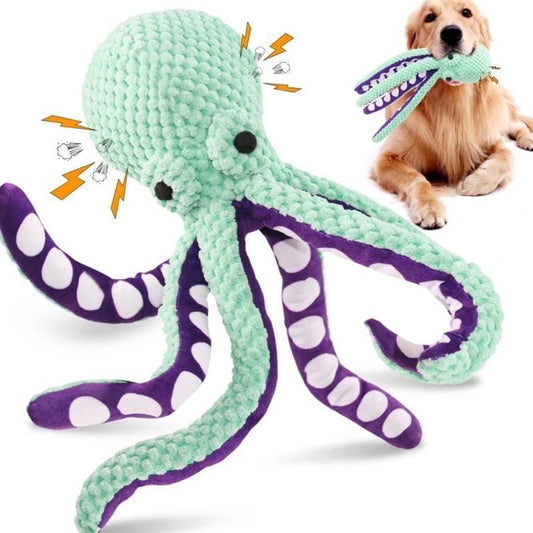 Dog Plush Octopus Interactive Toy