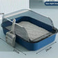 Semi-Enclosed Splashproof Cat Litter Box Tray