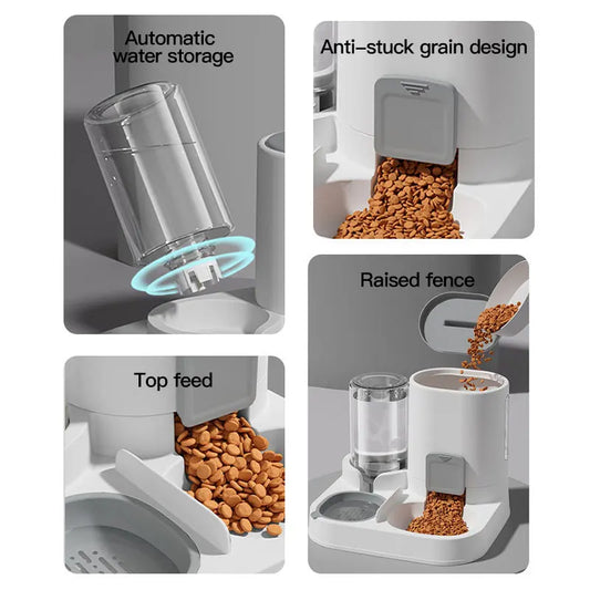 1-Pack Automatic Gravity-Fed Cat Water Dispenser & Feeder