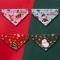 Christmas Pet Bandanas Collar for Dogs Cats cotton Triangular Bibs Scarf Collar with Santa Claus Pattern for small dog scarves