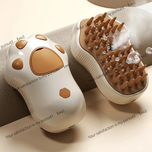 3 in 1 steam pet dog brush cat steam brush comb massage pet grooming tool